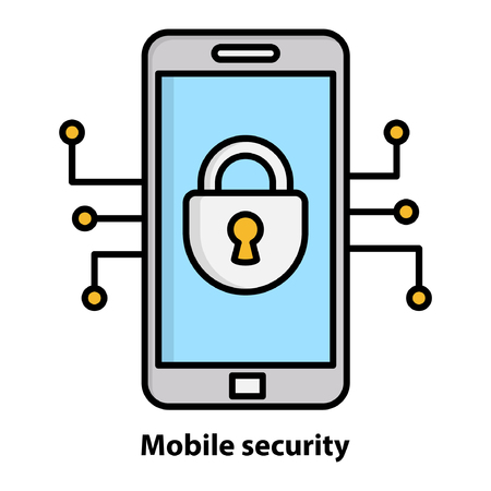 Mobile security iconのイラスト素材