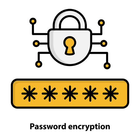 Password encryption iconのイラスト素材