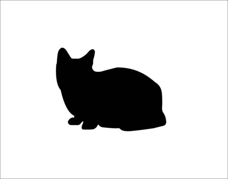 Cute black cat icon vector imageのイラスト素材
