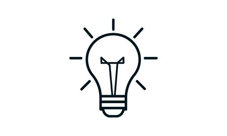 Idea vector icon. Illustration isolated for graphic and web design.のイラスト素材