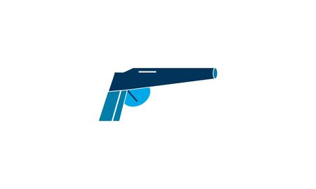 Pistol icon. Illustration isolated for graphic and web design.のイラスト素材