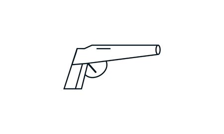Pistol icon. Illustration isolated for graphic and web design.のイラスト素材