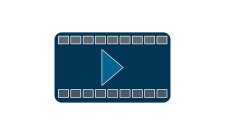 play video vector icon. Illustration isolated for graphic and web design.のイラスト素材