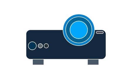 Projector icon. Simple flat symbol. Perfect pictogram illustration on white background.のイラスト素材