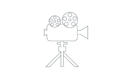 Movie camera icon vector concept illustration for design.のイラスト素材