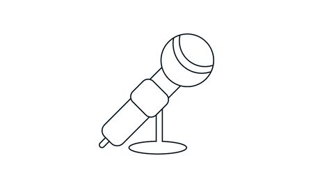 Wired microphone icon. wired microphone vector icon for web design isolated on white backgroundのイラスト素材