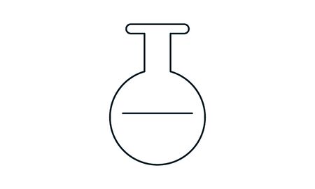 Laboratory Flask icon. Illustration isolated for graphic and web design.のイラスト素材