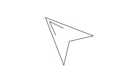 Direction Arrow icon. Mouse pointer icon concept vector illustration.のイラスト素材