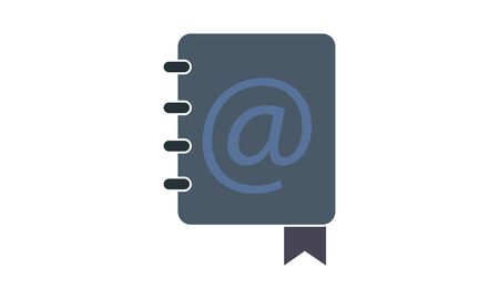 Address book, contact, contacts, friends, telephone book icon. flat style can be used web and mobile apps.のイラスト素材