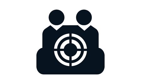 Teamwork goal icon flat style vector illustration.のイラスト素材