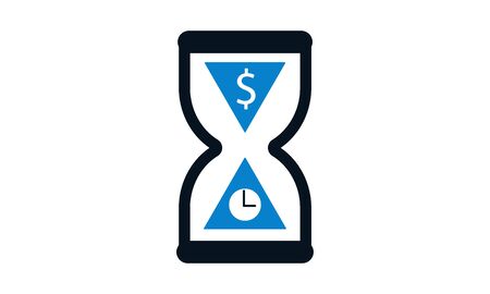 Time is currency icon vector illustration.
