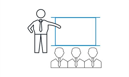 Training, Lecture, education vector icon.のイラスト素材
