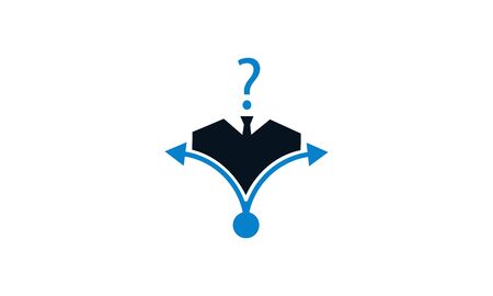 Decision making confusion vector icon.のイラスト素材