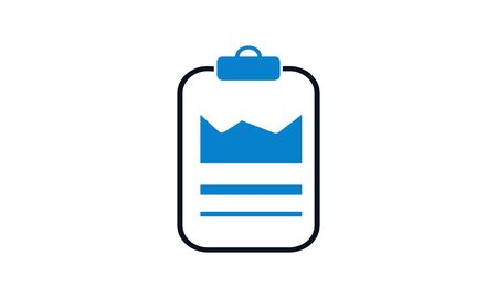The business report icon. Audit and analysis, document, plan symbol. Flat Vector illustrationのイラスト素材