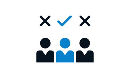 Selection process icon. Modern Selection process logo concept on white background from Human Resources collection. Suitable for use on web apps, mobile apps and print media.のイラスト素材