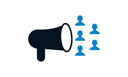 loudspeaker icon vector, stock vector illustration flat design styleのイラスト素材