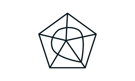 chart icon flat style isolated on white background.のイラスト素材