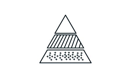 Pyramid Chart icon flat style vector illustration.のイラスト素材