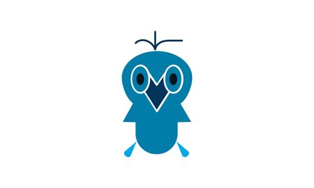owl cartoon icon vector illustration.のイラスト素材