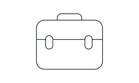 Briefcase vector icon. High quality logo for web site design and mobile apps. Vector illustration on a white background.のイラスト素材