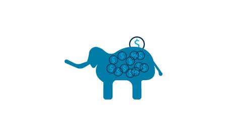 Elephant Bank icon.Simple element illustration.のイラスト素材