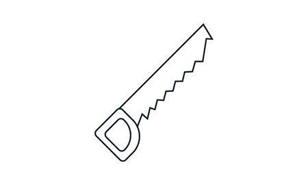 Saw icon vector. Simple flat symbol. Perfect pictogram illustration on white background.のイラスト素材