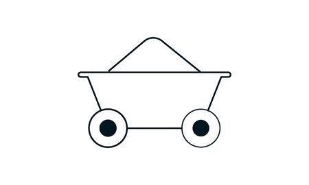 coal trolley icon vector illustration used for website.のイラスト素材
