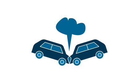 Car to Car Accident Insurance vector, Flat style, Symbol, logo illustration.のイラスト素材