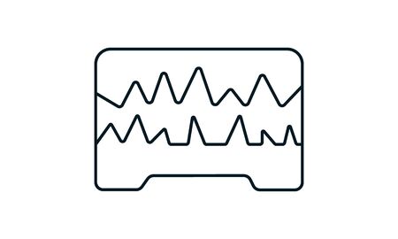 Electrocardiogram icon vector illustration.
