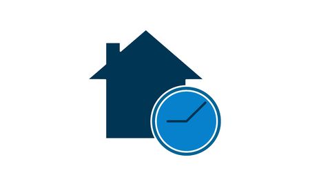 Real estate clock time icon. Element of real estate sign for mobile concept and web apps icon.のイラスト素材
