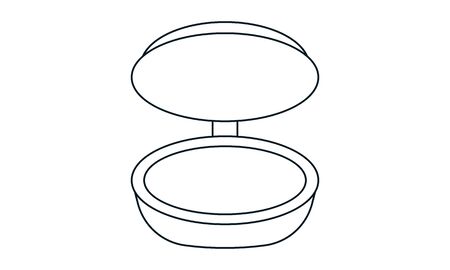 Compact powder line icon makeup and cosmetic vector imageのイラスト素材