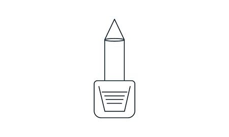 Nail polish bottle icon simple style vector imageのイラスト素材