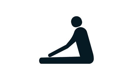 Flexion Exercise icon vector illustration.のイラスト素材