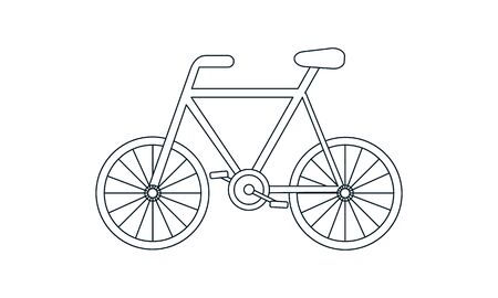 Bicycle icon. Bike symbol isolated on white backgroundのイラスト素材