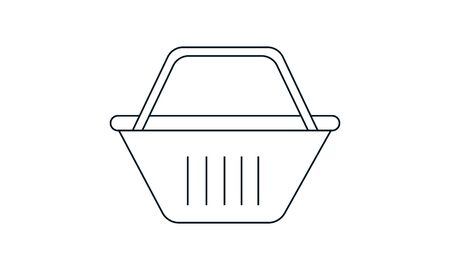 Shopping basket icon, vector designのイラスト素材