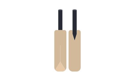 Cricket bat icon. White background Vector illustration.のイラスト素材