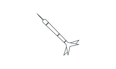 Dart icon vector sign and symbol isolated on white backgroundのイラスト素材