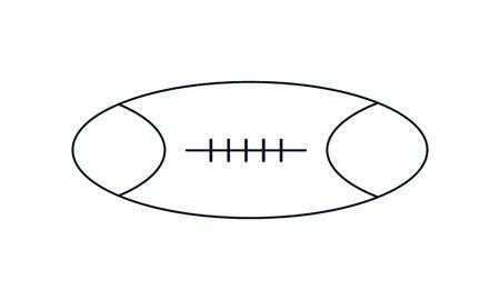 Rugby icon flat style vector imageのイラスト素材
