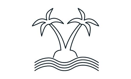 Palm tree icon. Simple illustration of palm tree vector icon for webのイラスト素材