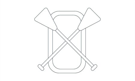 Raft icon vector isolated on white backgroundのイラスト素材