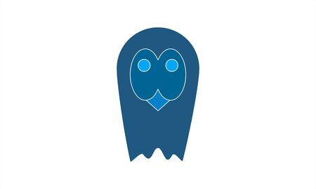 Ghost icon vector illustration flat style simple imageのイラスト素材