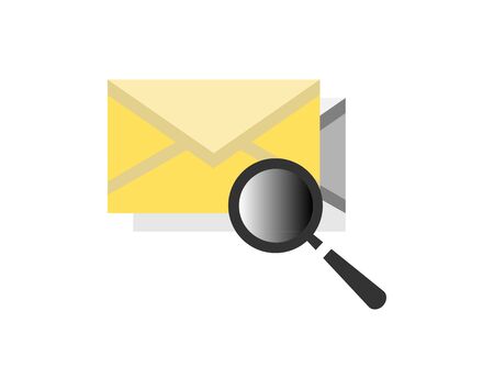 Send mail icon search glass vector imageのイラスト素材