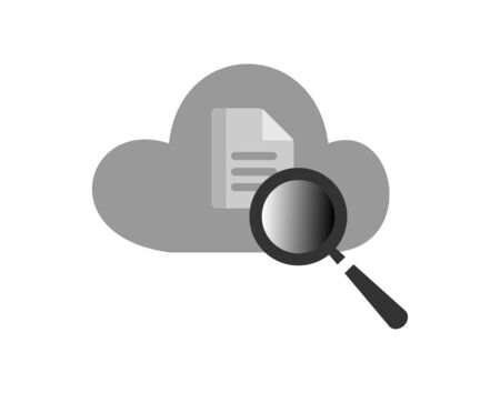 Cloud search icon modern flat cloud icon with vector imageのイラスト素材