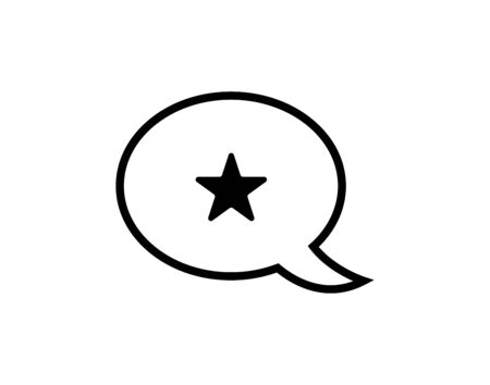 Bubble chat favorite message star icon vector imageのイラスト素材