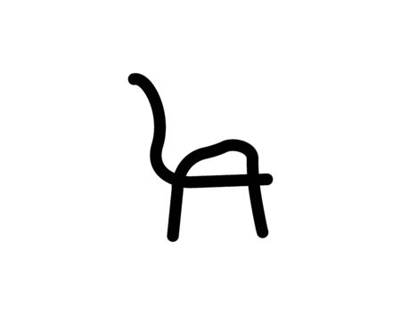 Chair simple icon vector imageのイラスト素材