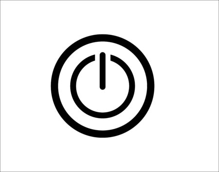 Power button hand drawn outline doodle icon vector image