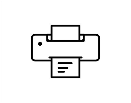 Print icon line symbol. Premium quality isolated printer element in trendy style.