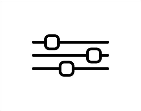 FILTER ICON VECTOR IN LINE STYLEのイラスト素材