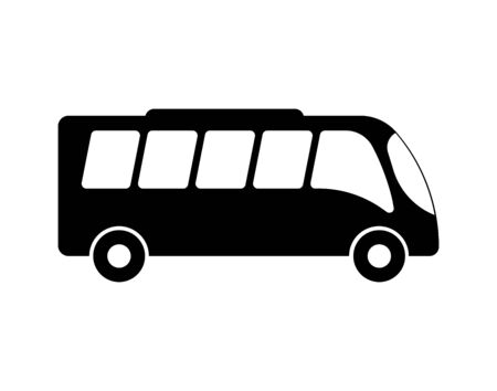 Bus icon on white background vector imageのイラスト素材