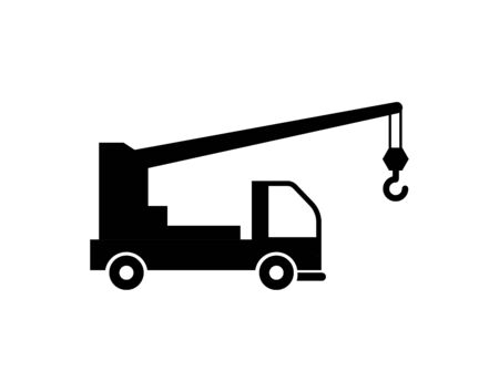 Truck crane icon simple style vector imageのイラスト素材